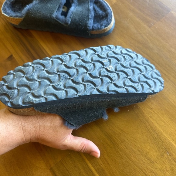 Birkenstock Arizona Shearling Suede Leather - Midnight Blue - size EU 36 - Picture 3 of 6